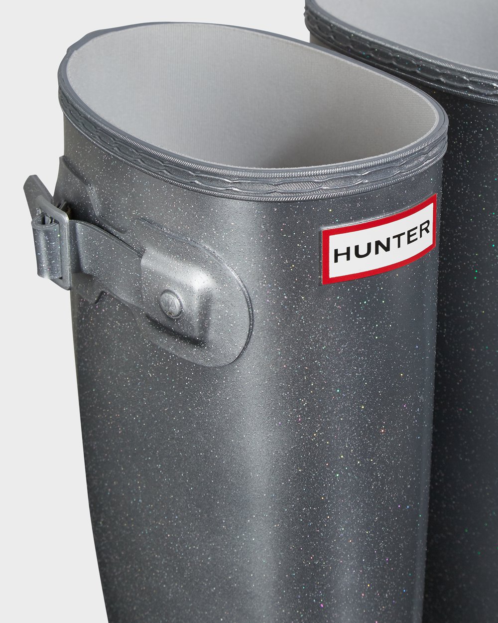 Women Hunter Original Cosmic Glitter | Tall Rain Boots Silver | NZ-43826-JLYZ